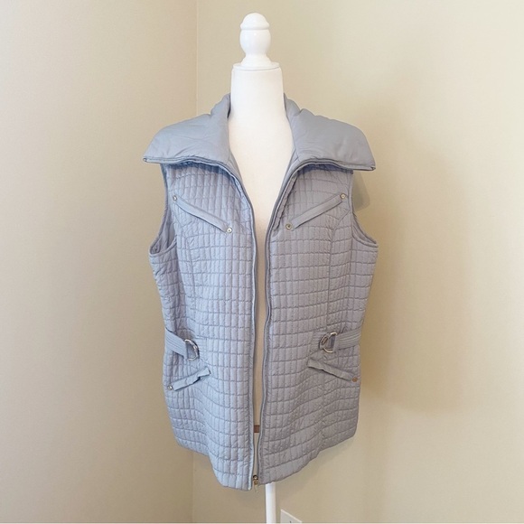 Peck & Peck Puffer Zip Front Gray Vest - XL - Picture 4 of 12